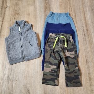 Pants and Vest Bundle Carters Grey Camo 12M